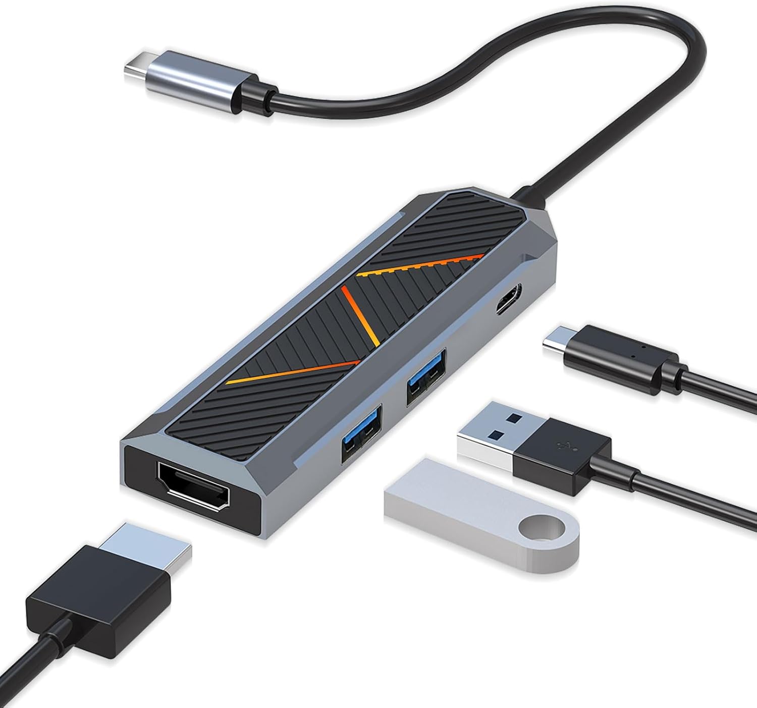 Rozbočovač USB-C 4 v 1 s rozbočovačem HDMI 4K 60Hz